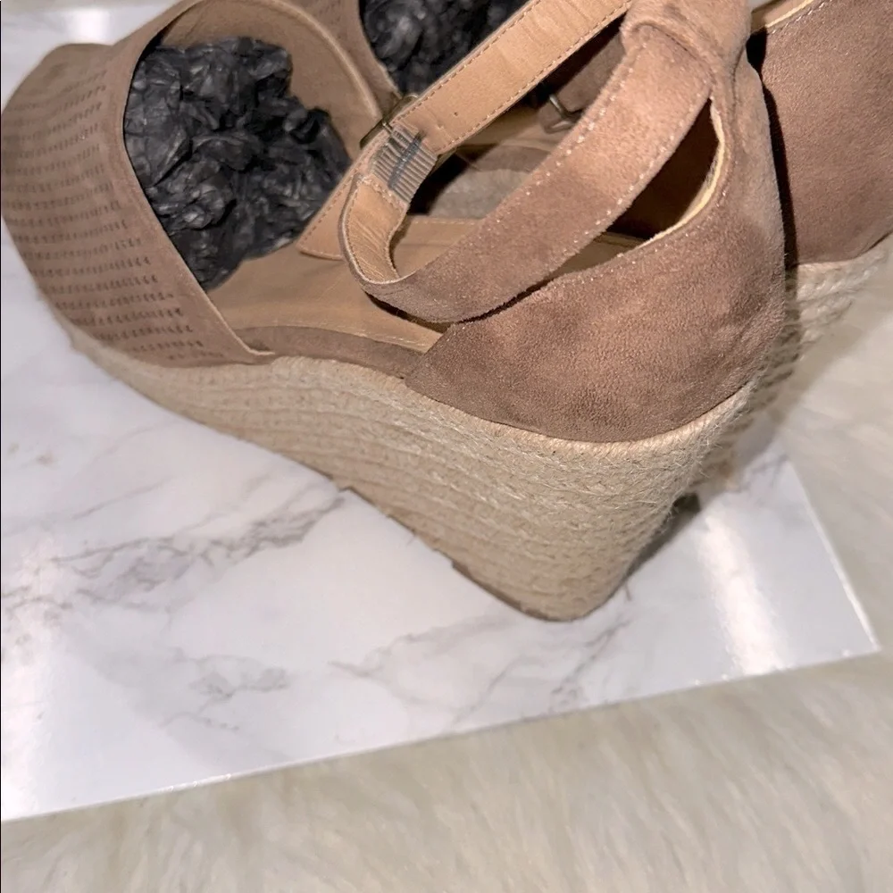 Torrid Brown Perforated Wedge Sandals 12W